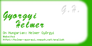gyorgyi helmer business card